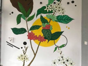 Vẽ tranh tường quán Coffee Bình Phước